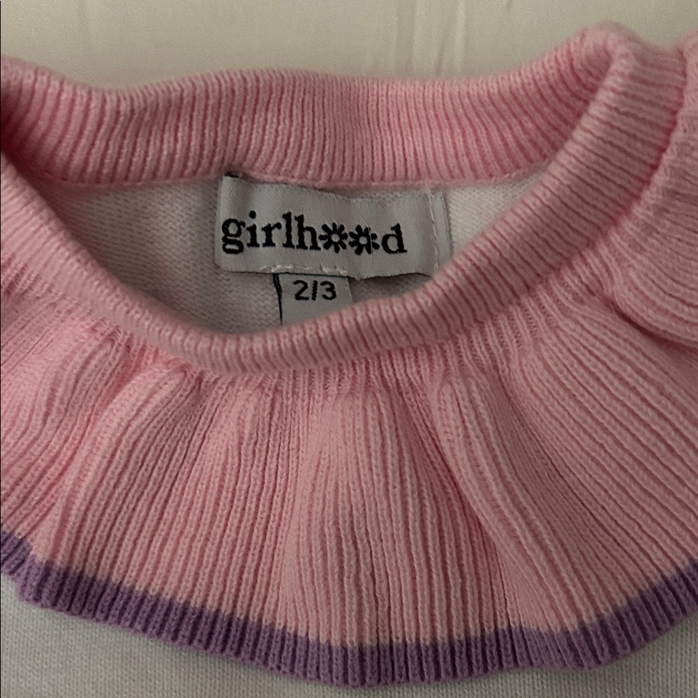 Girlhood by Little Stocking Co. Pink Heart Kids Sweater - Picture 2 of 3